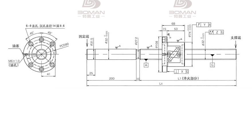 KURODA GG3210DS-DALR-2000A 黑田精工丝杆怎么安装图解