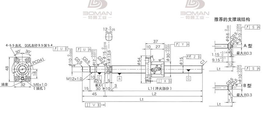 KURODA GP1502DS-BAPR-0600B-C3F 黑田丝杆型号规格